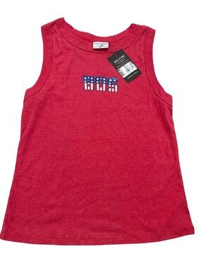 Where I'm From "BOS" Americana Tank Top - Red - Size XL
